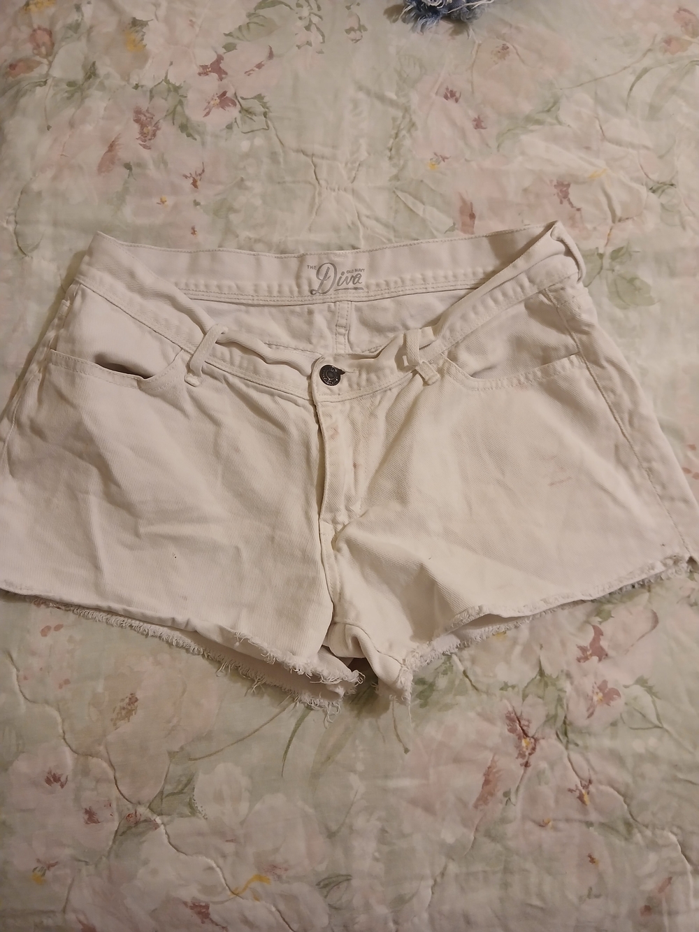 Diva Women's White Denim Shorts